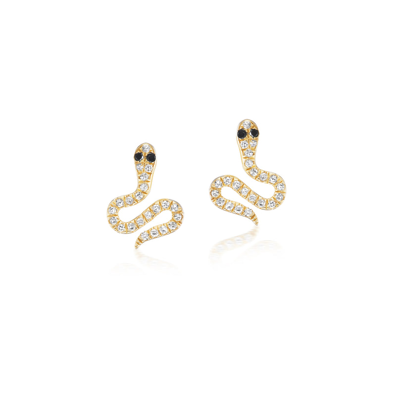 Diamond Pave Snake Studs