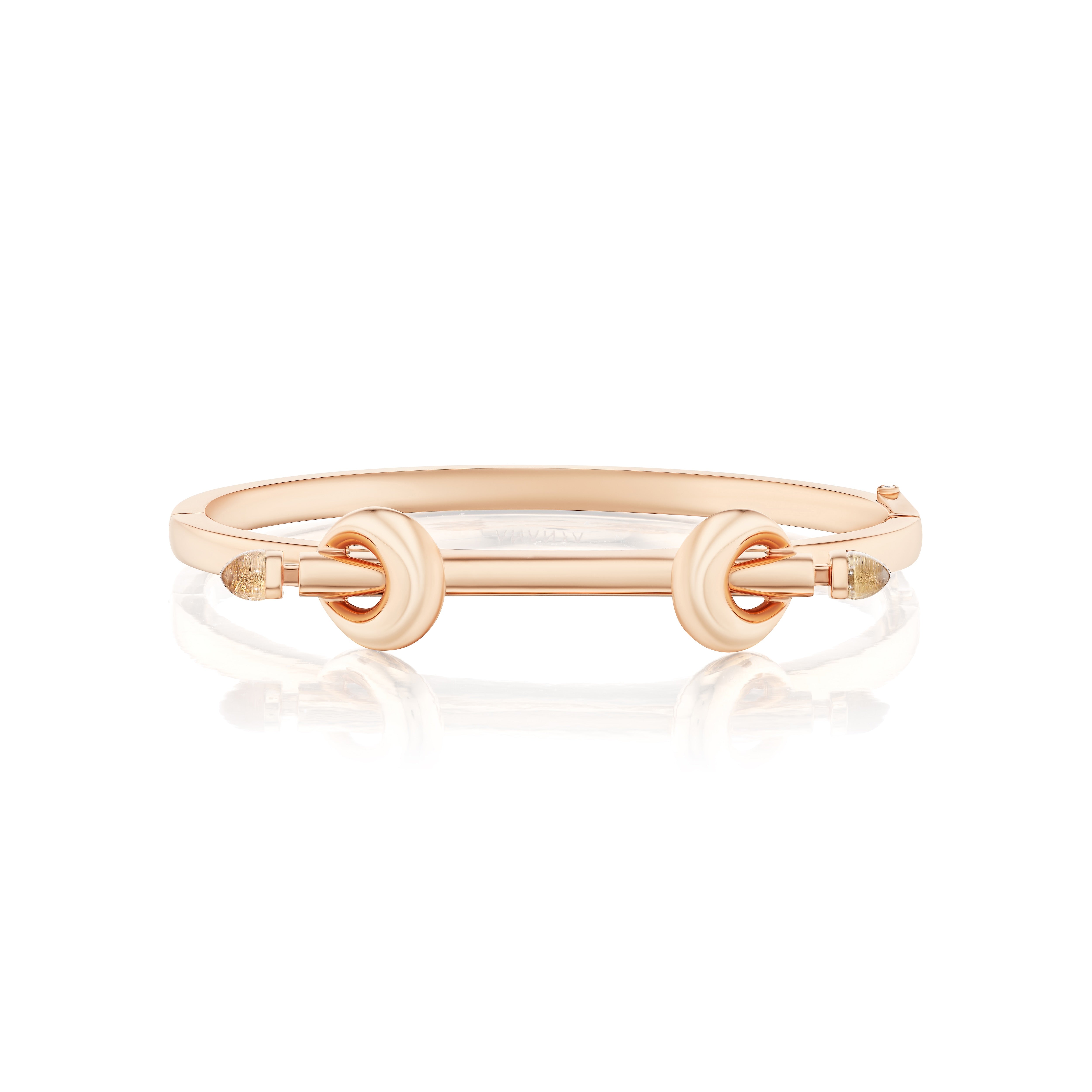18k rose gold plain chakra icon bangle bracelet by Ananya Tiny Gods
