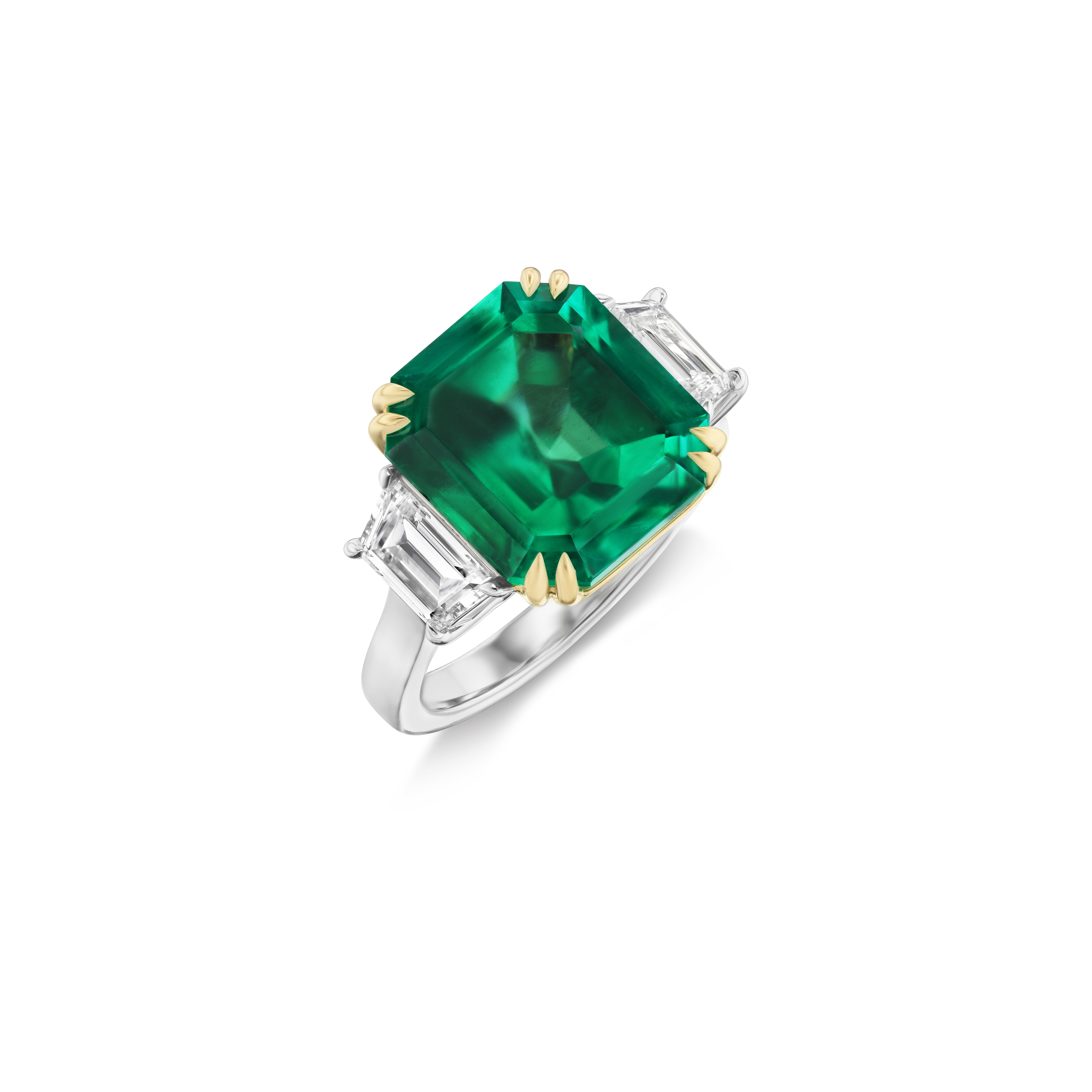 Colombian Emerald Ring with Diamonds