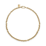 14k yellow gold polished short lee cable link chain necklace by Lauren Rubinski Tiny Gods