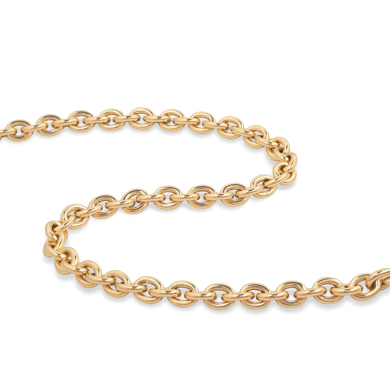 14k yellow gold polished short lee cable link chain necklace by Lauren Rubinski Tiny Gods