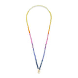 rainbow sorellina beaded necklace with gold clasp diamonds tiny gods