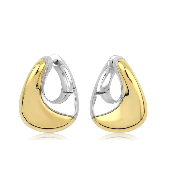 18k yellow gold and sterling silver ray earrings by kloto Tiny Gods