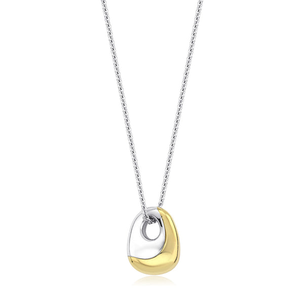 18k yellow gold and sterling silver ray necklace by Kloto Tiny Gods