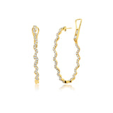 18k yellow gold rio diamond inside outside hoop earrings by Graziela Tiny Gods