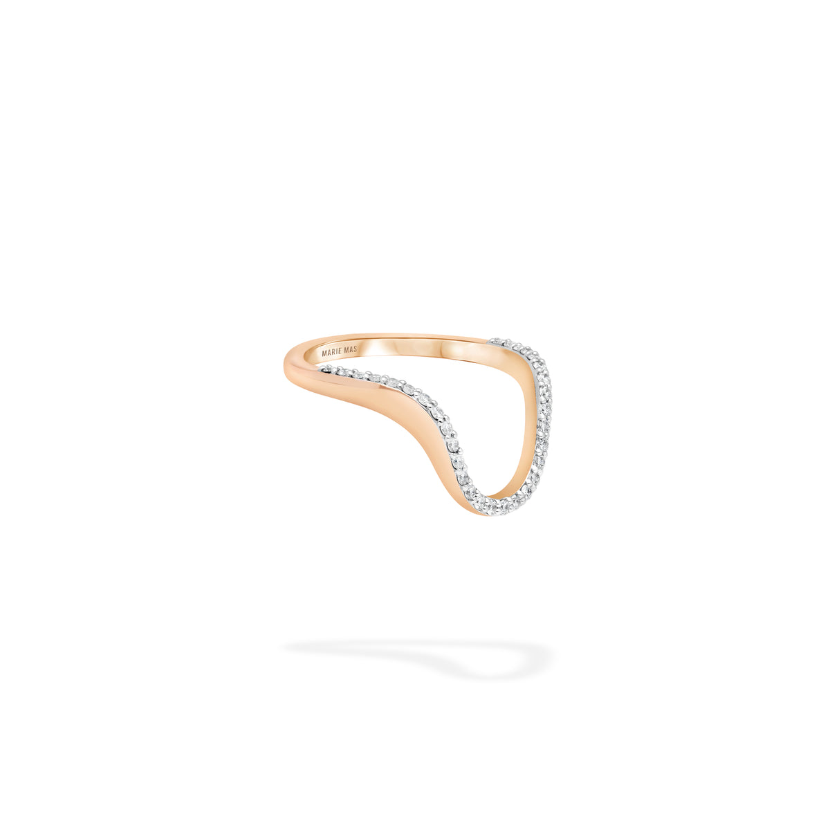 18k rose gold diamond aura ring by Marie Mas Tiny Gods