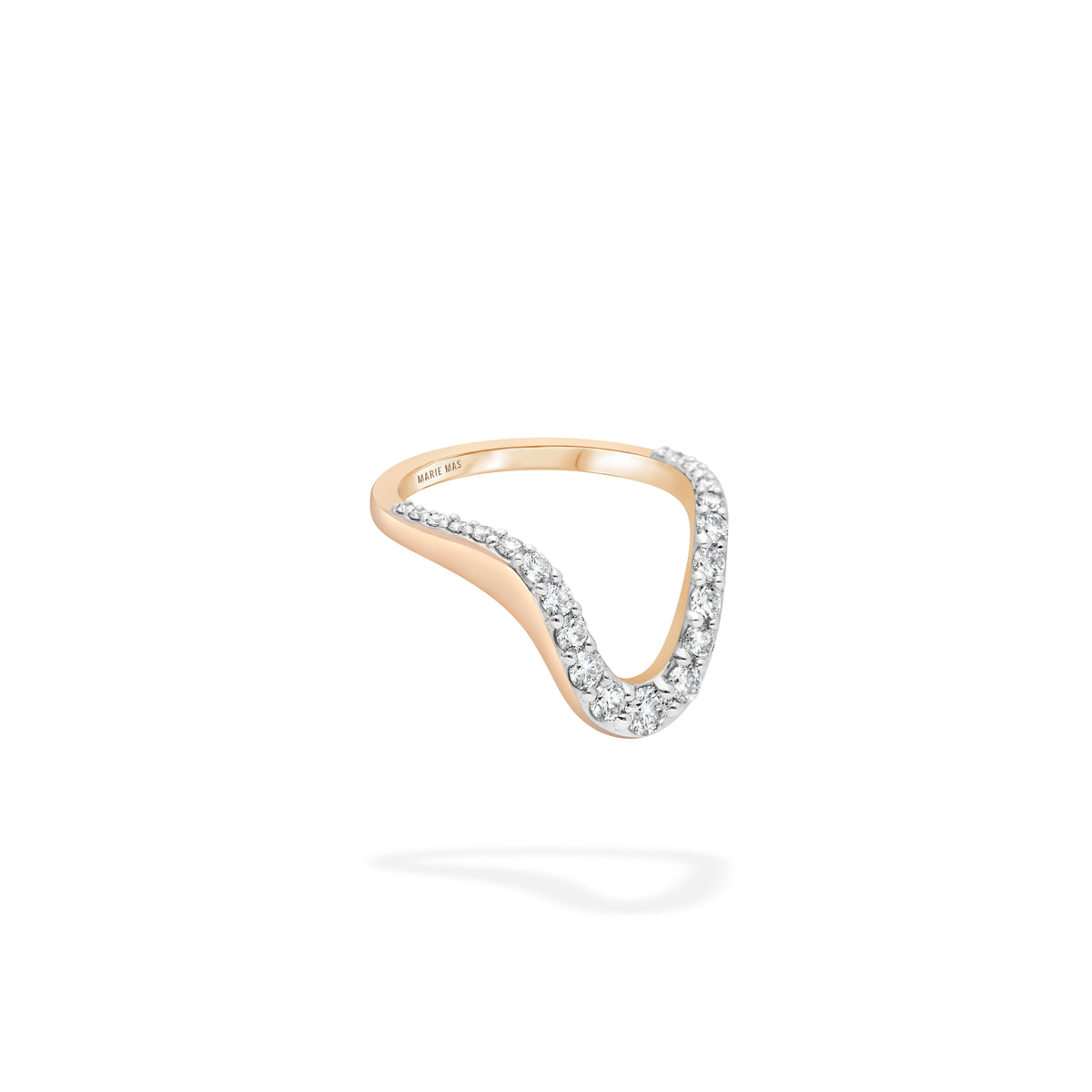 18k rose gold diamond grand aura ring by Marie Mas Tiny Gods