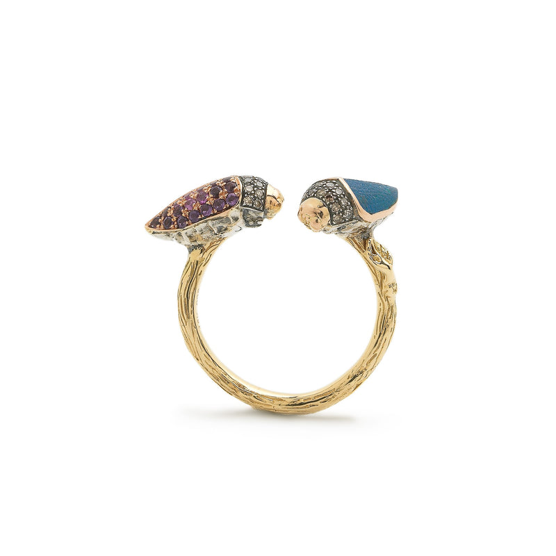 Floaty Scarab Stackable Ring