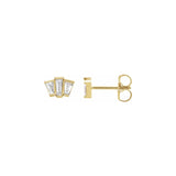 14k yellow gold tapered baguette diamond studs Tiny Gods