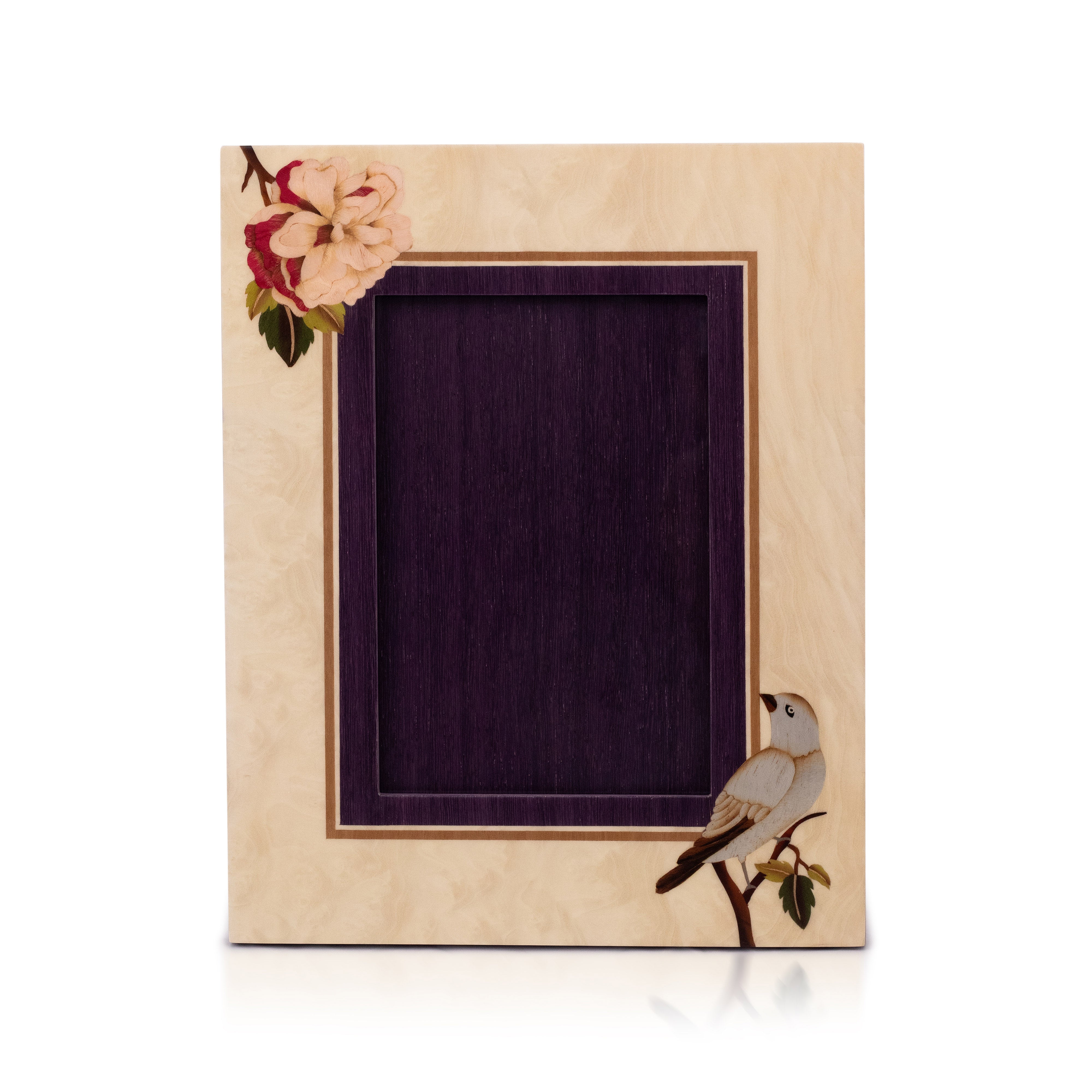 Silvia Furmanovich home collection Bird & Flower Marquetry Frame picture at tiny gods
