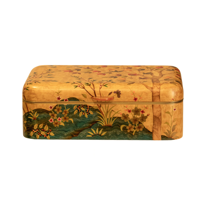 Silvia furmanovich marquetry jewelry box forest print tiny gods