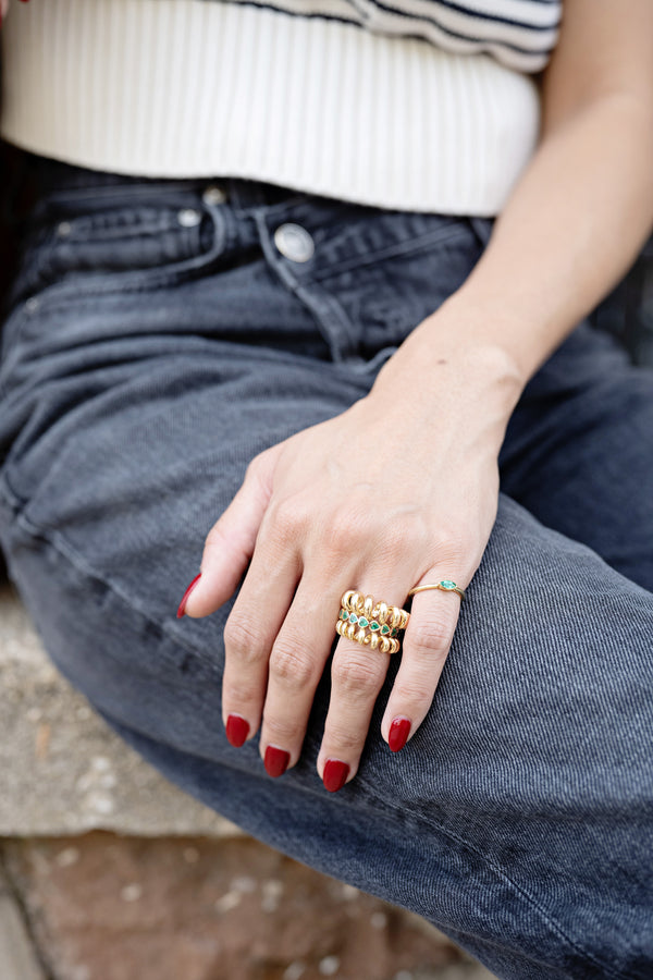 18k yellow gold slinkee ring by Boochier Tiny Gods