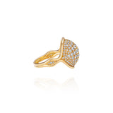 Small Fluid Diamond Pave Ring