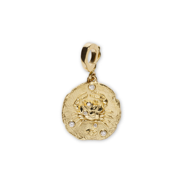 Small "Of the stars" Cancer Zodiac Coin Charm
