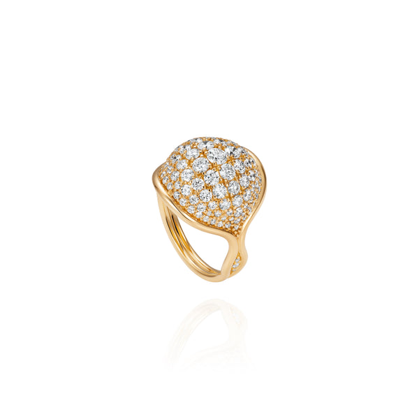 Small Fluid Diamond Pave Ring