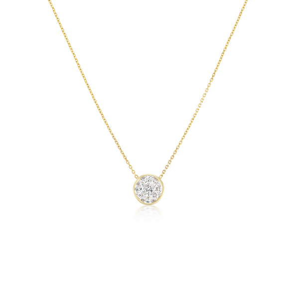 Small Illusion Round Diamond Pendant