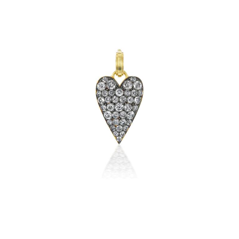 small medium grey diamond heart pendant by Sylva & Cie Tiny Gods