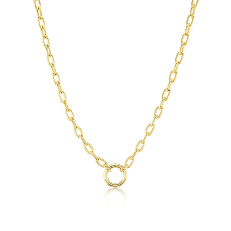 small Olivia chain pendant charm necklace tiny gods yellow gold 