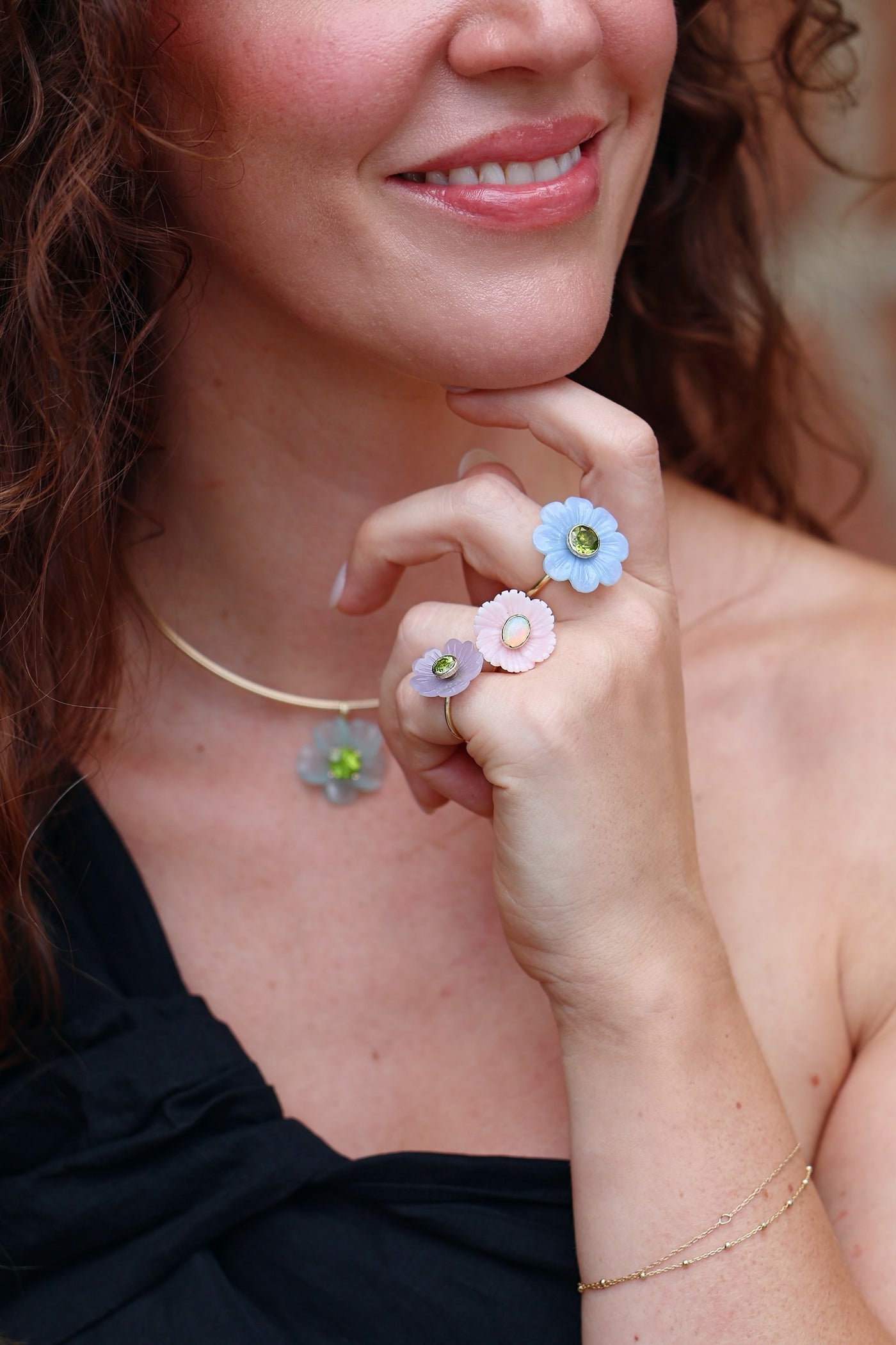 Factory Tourmaline Flower Ring