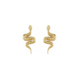 14k yellow gold snake stud earrings Tiny Gods