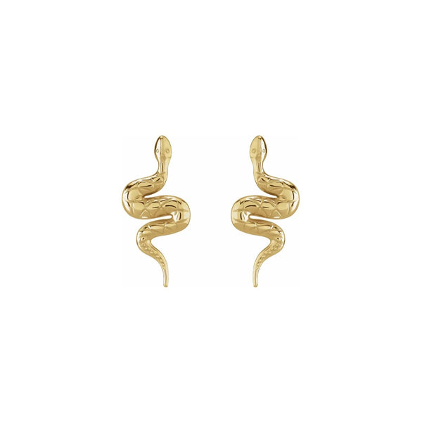 14k yellow gold snake stud earrings Tiny Gods