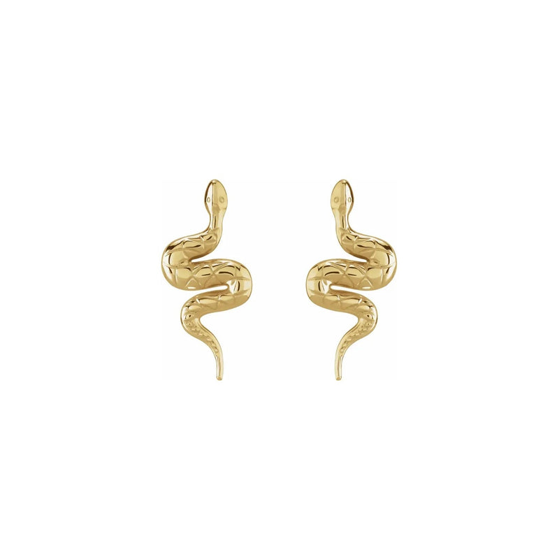 14k yellow gold snake stud earrings Tiny Gods