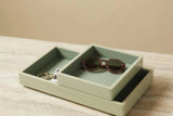 Large mint jewelry valet tray stacking by Trove Tiny Gods