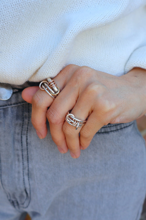 sterling silver and grey diamond acacia gris ring by Spinelli Kilcollin Tiny Gods