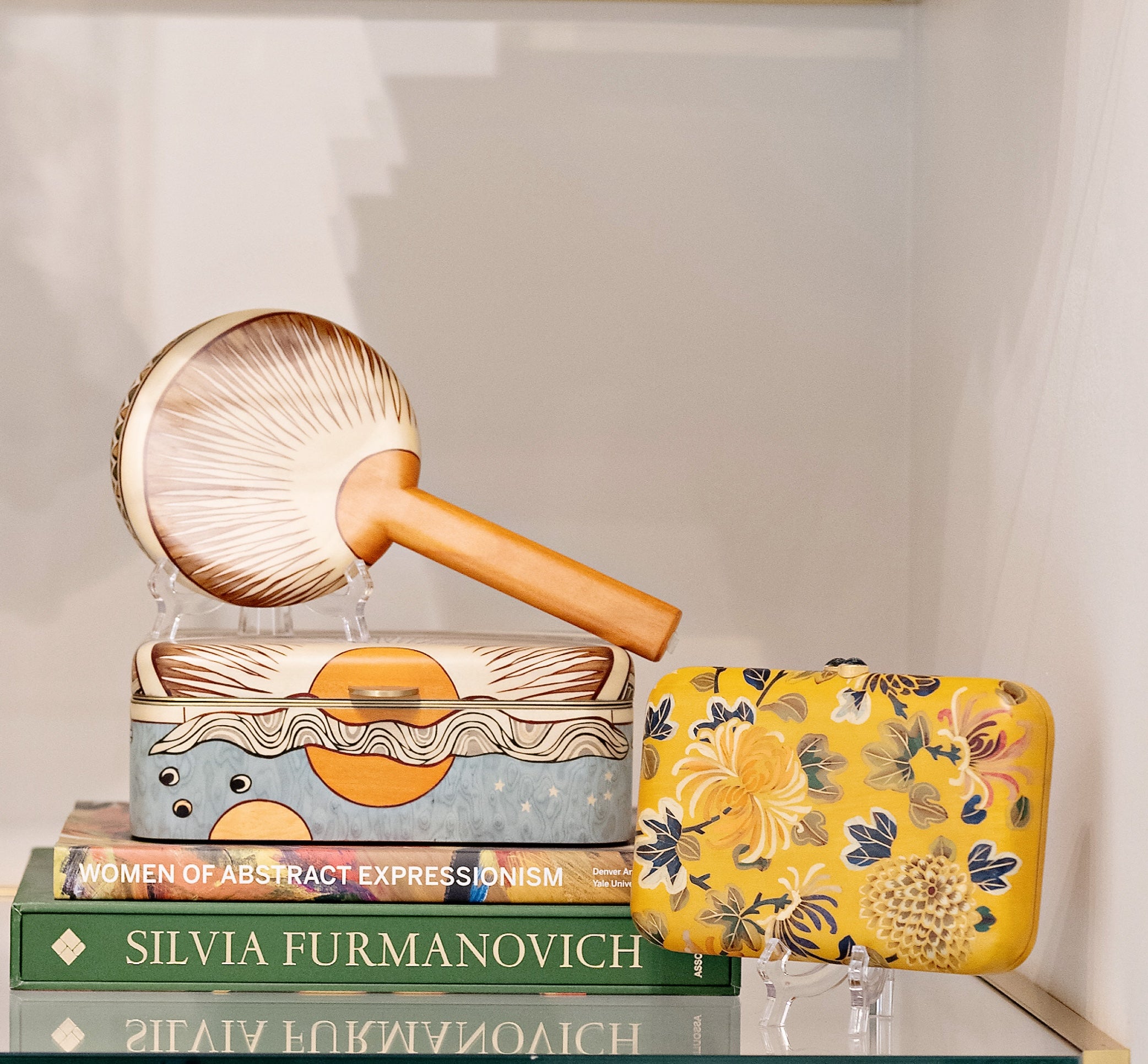Sunset marquetry sun jewelry box by Silvia Furmanovich Tiny Gods 
