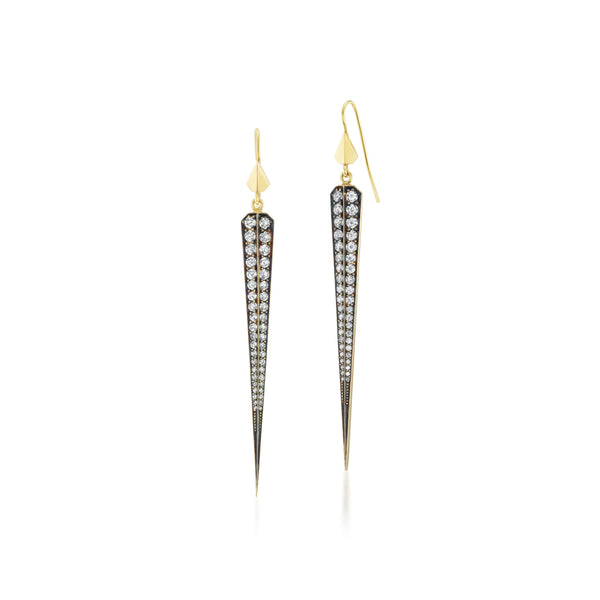 18k yellow gold Diamond Spike Earrings by Sylva & Tie at Tiny Gods