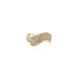 18k yellow gold diamond wave ear cuff Anita Ko Tiny Gods