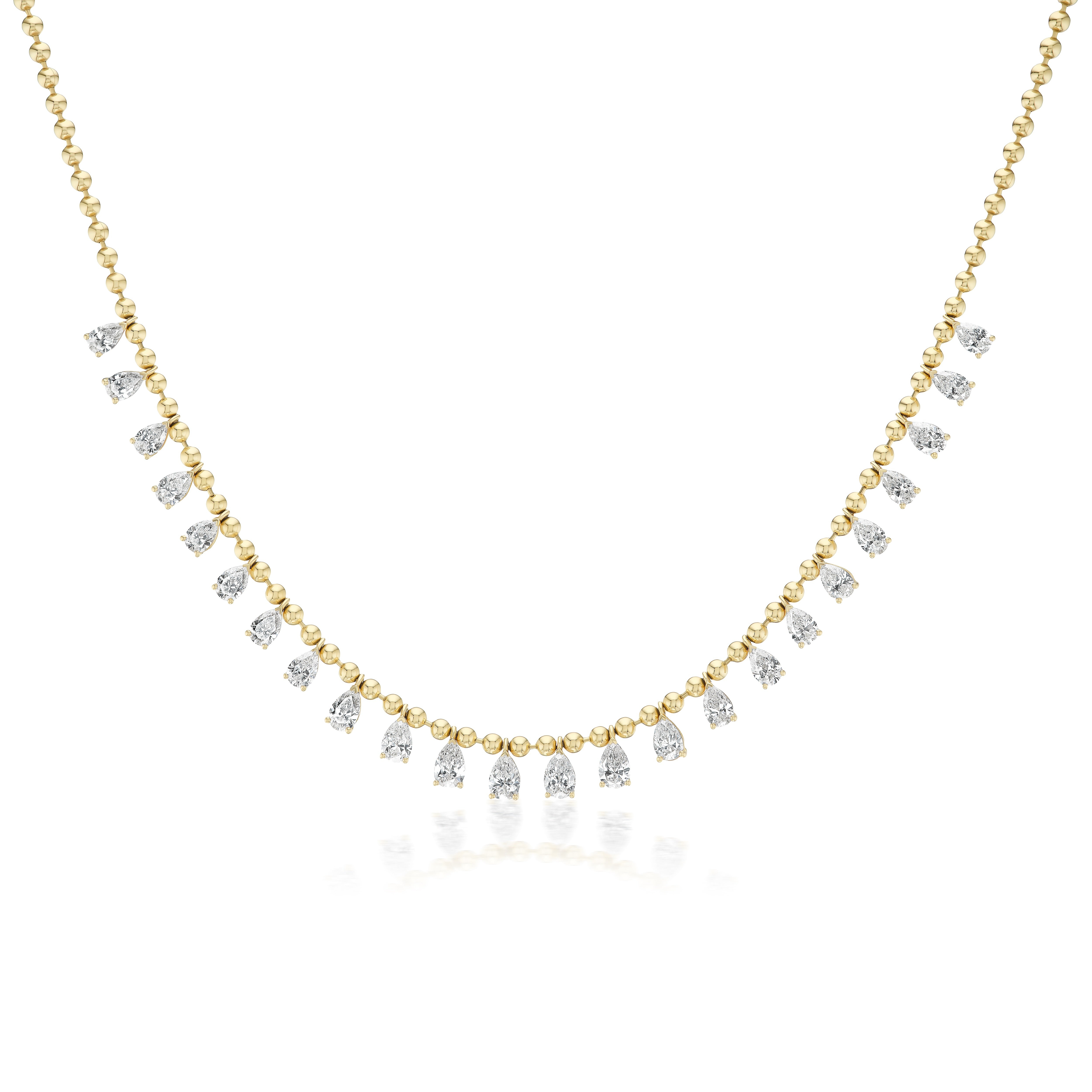 Pear Diamond Dangle Necklace