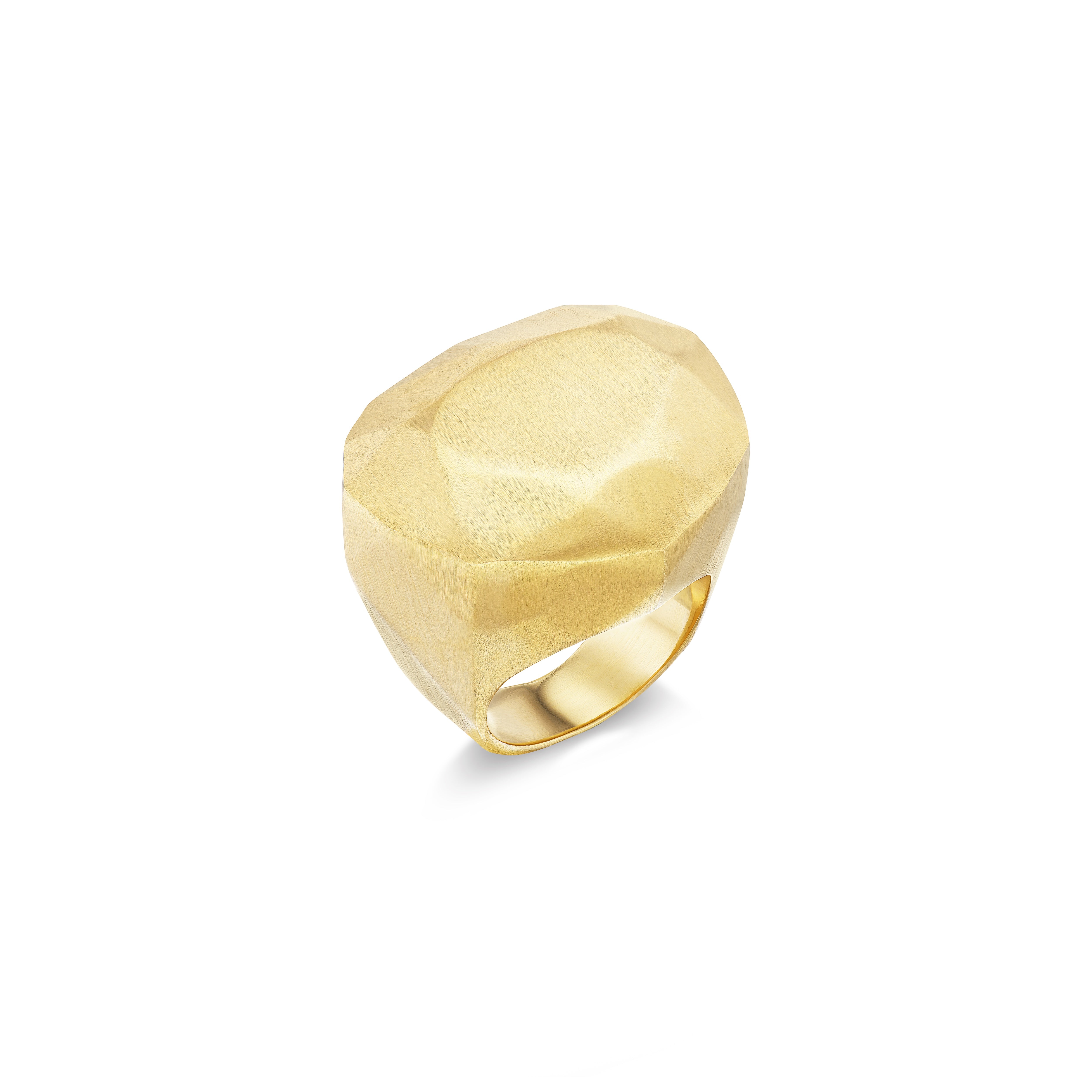 18k yellow gold vintage Diane von furstenberg for H Stern collection geometric dome deco ring Tiny Gods 