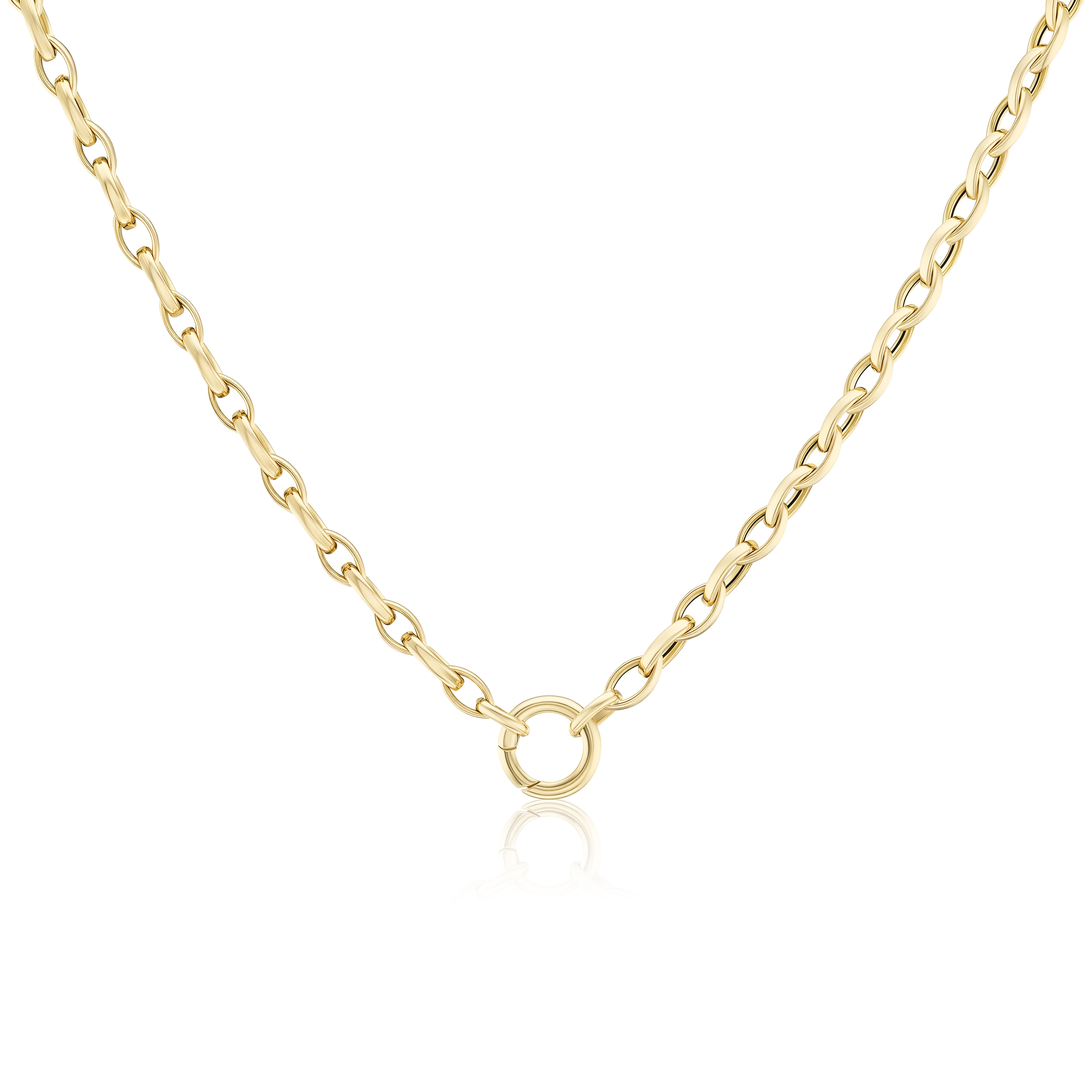 tiny gods marquis link chain necklace  yellow gold tiny gods 