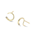 18k yellow gold whirl earrings with diamonds by Kloto Tiny Gods