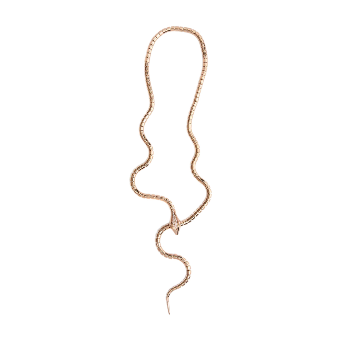 Wrap Around Snake Lariat with Diamonds