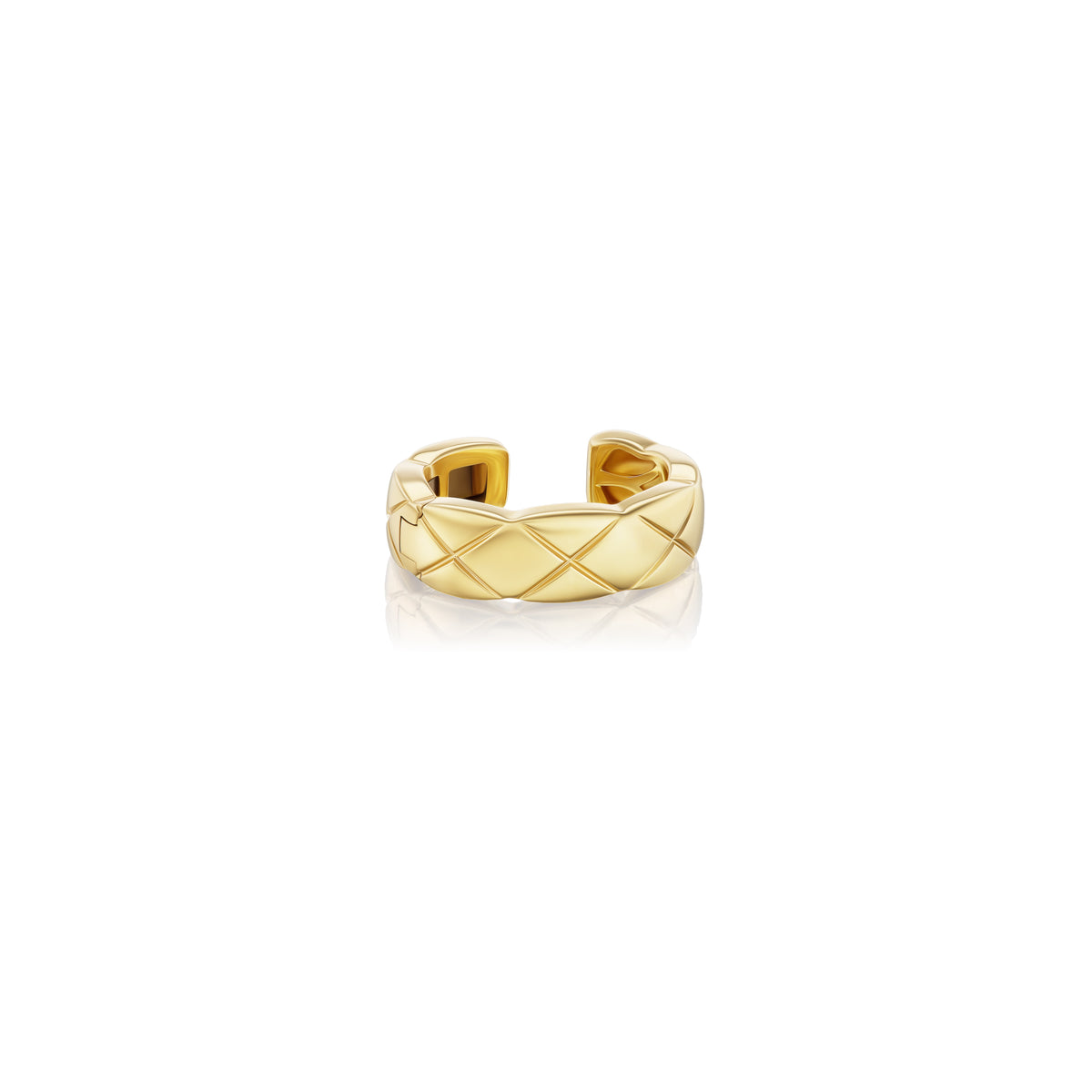 yellow gold x ear cuff by Tiny Gods