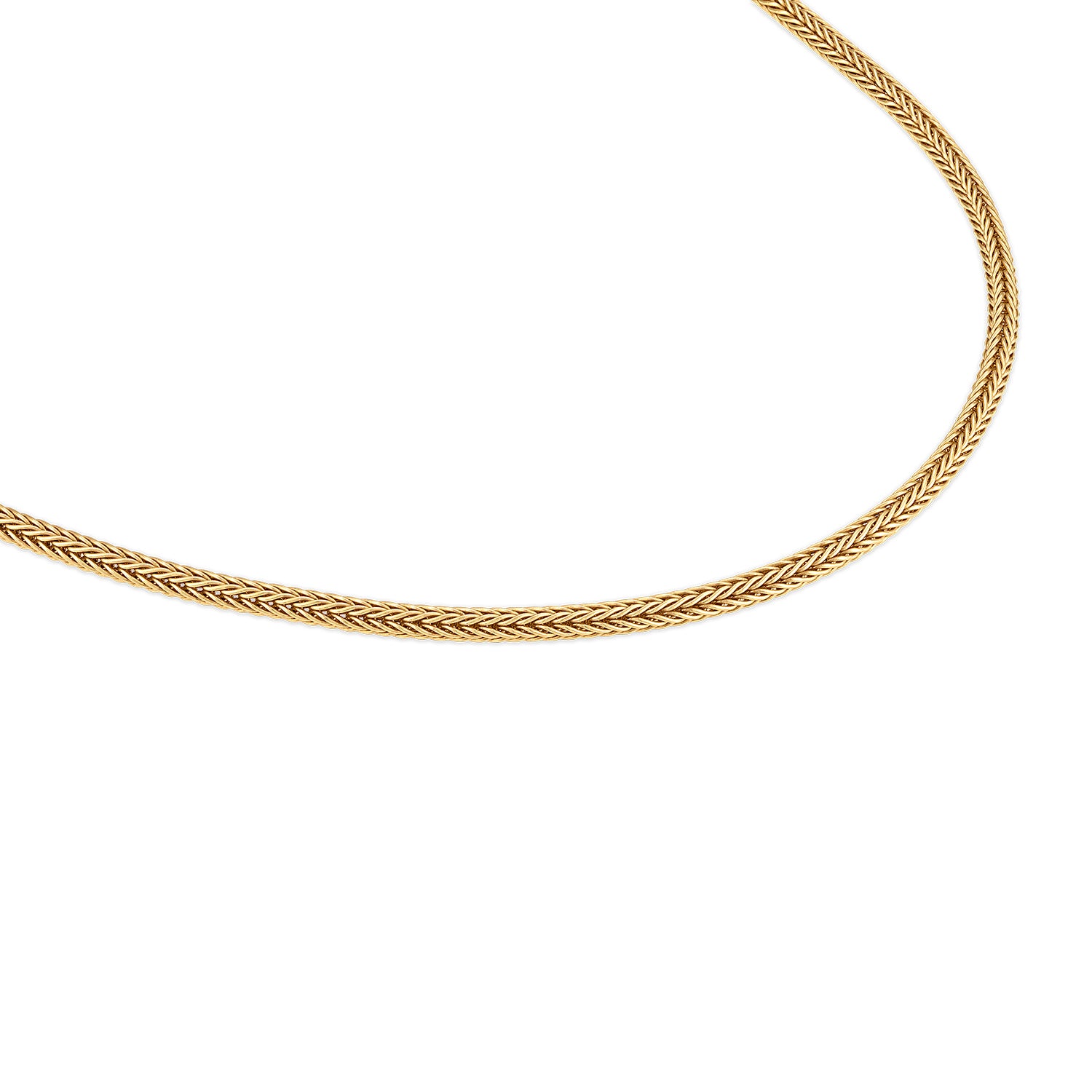 18k yellow gold small 2.4mm wheat Leo chain by Jade Ruzzo Tiny Gods 