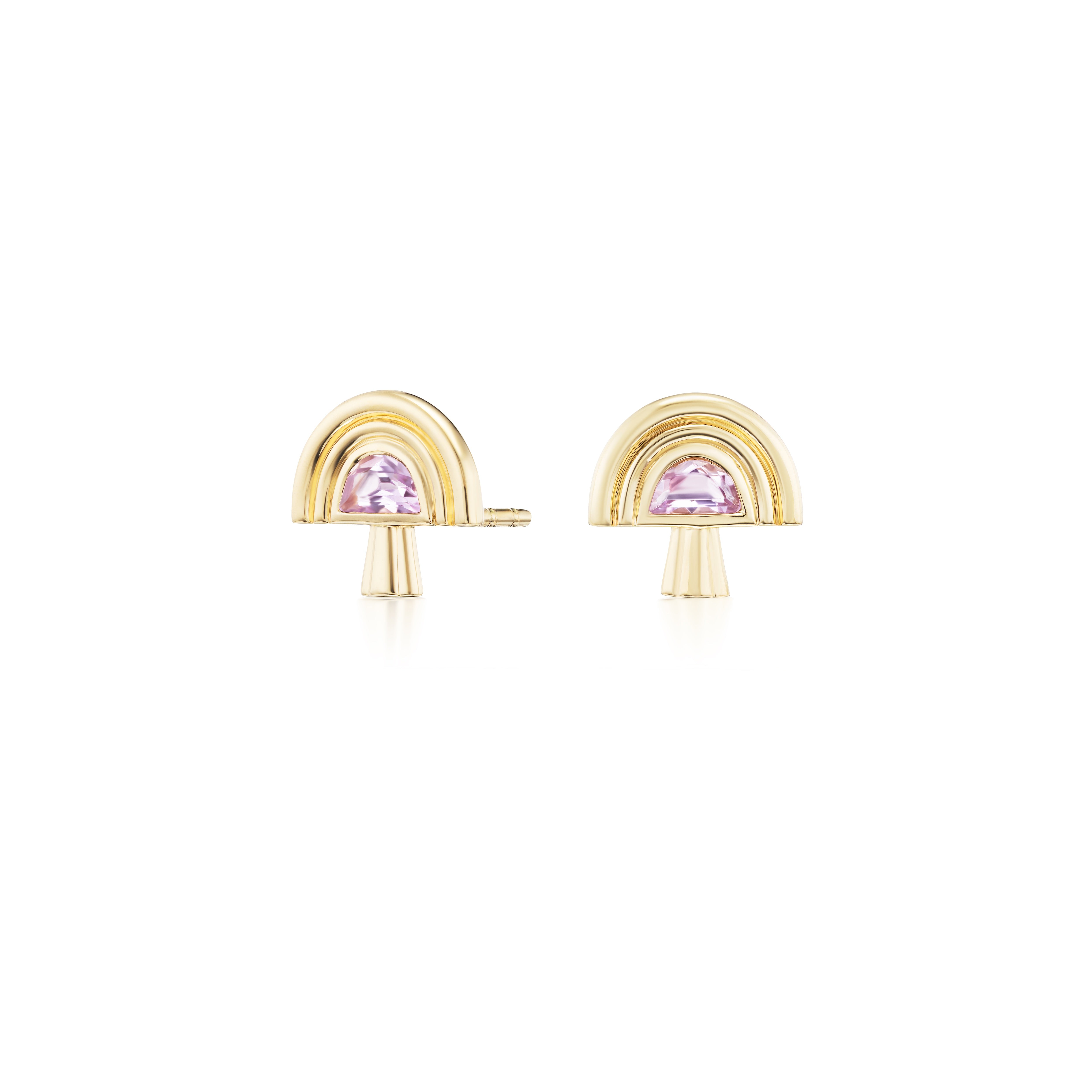 Amethyst Mushroom Studs