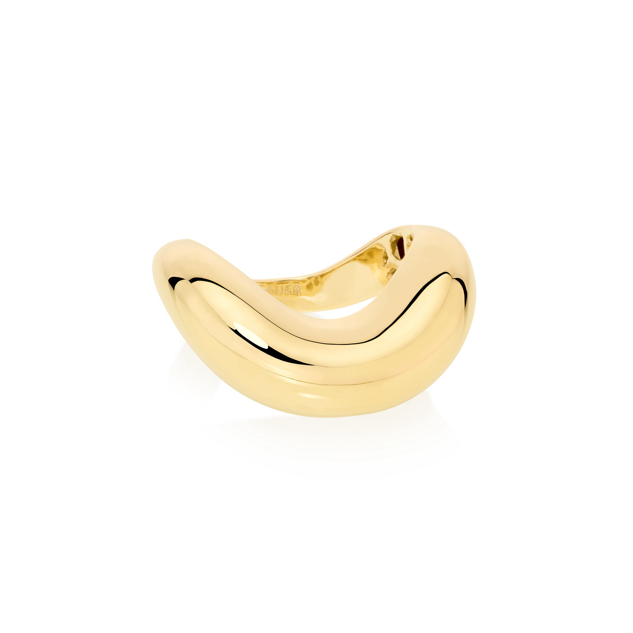 yellow gold panel  haha wave ring sauer tiny gods 