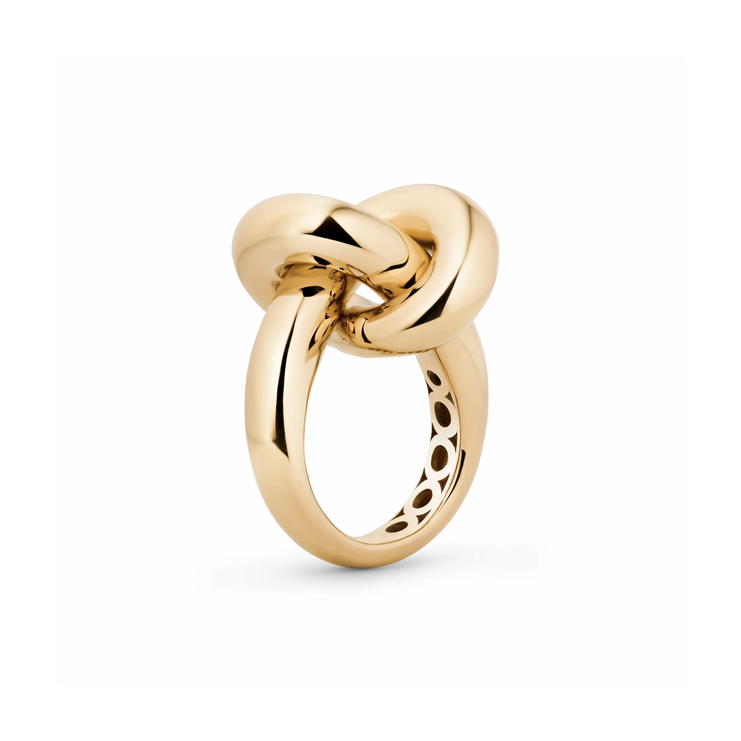 18k yellow gold hollow big legacy knot ring tied ring by Engelbert Tiny Gods 