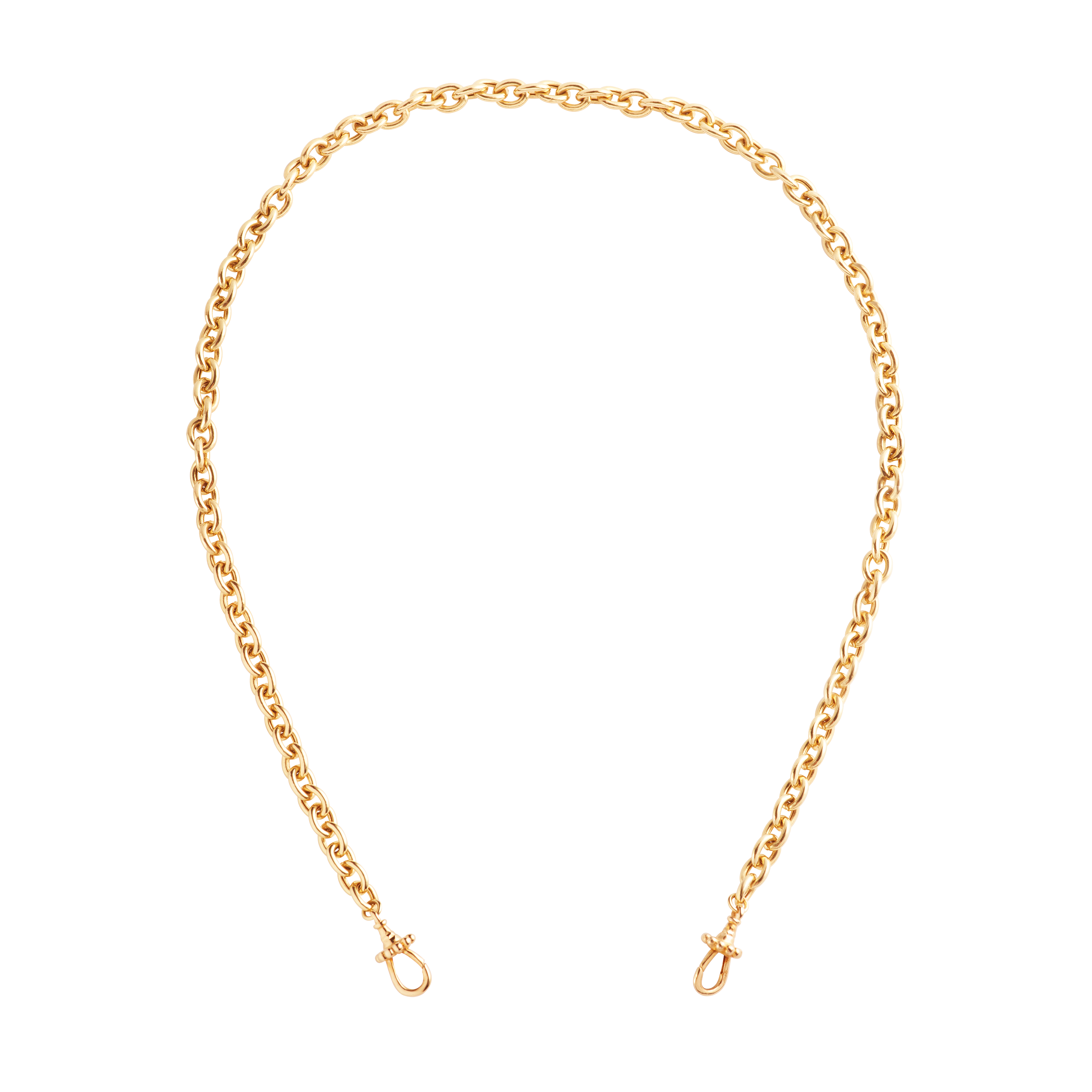 18k yellow gold classic rosa chain link necklace by Marie Lichtenberg Tiny Gods 