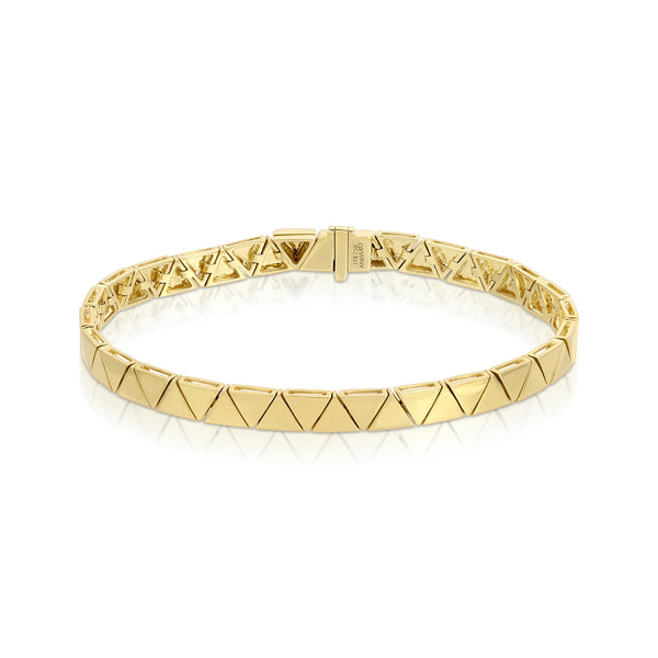 Pyramid Stud Tennis Bracelet- Gold