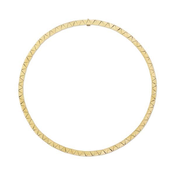 18k yellow gold thin cleo choker necklace by Anita Ko Tiny Gods