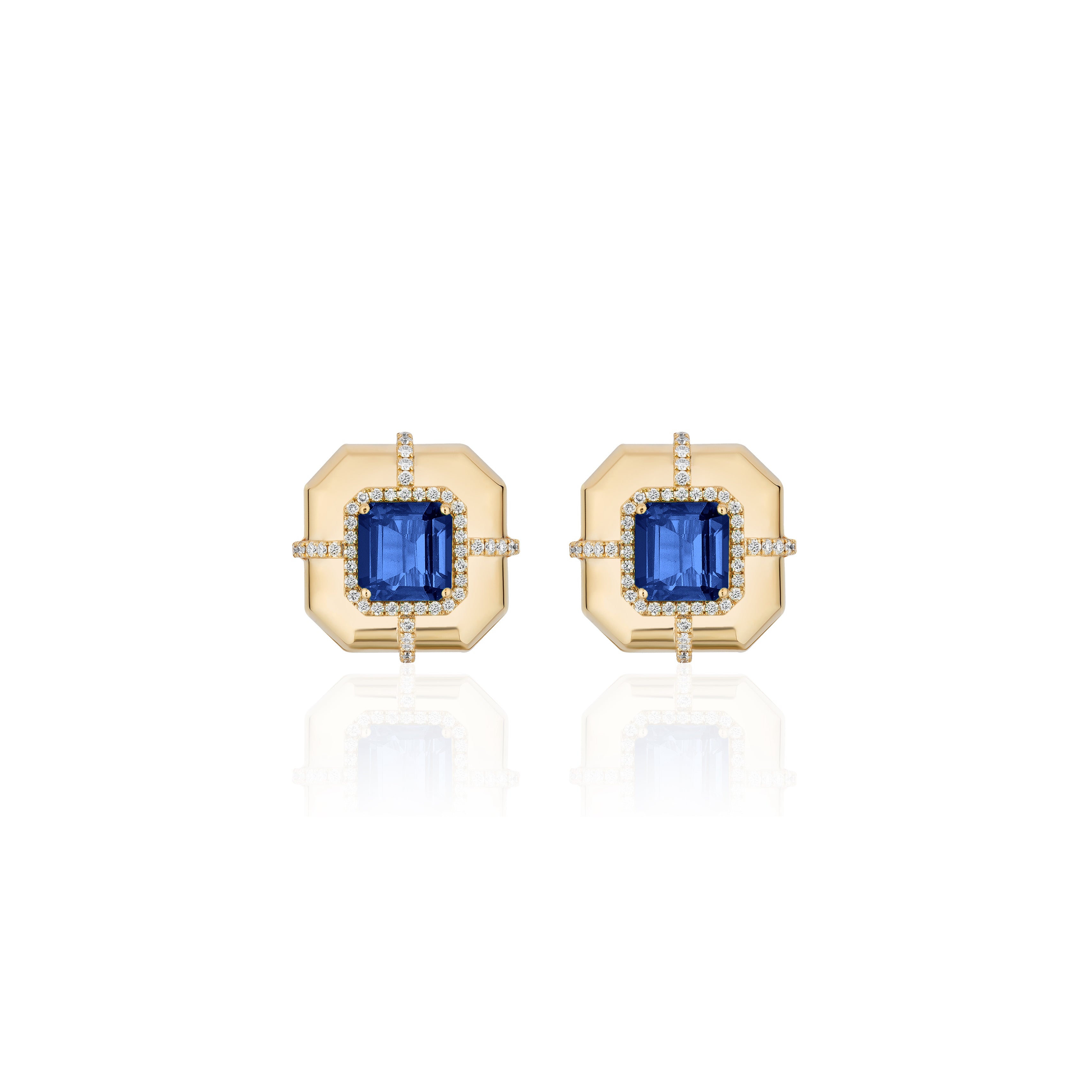 yellow gold diamond asscher cut London blue topaz and diamonds goshwara tiny gods 