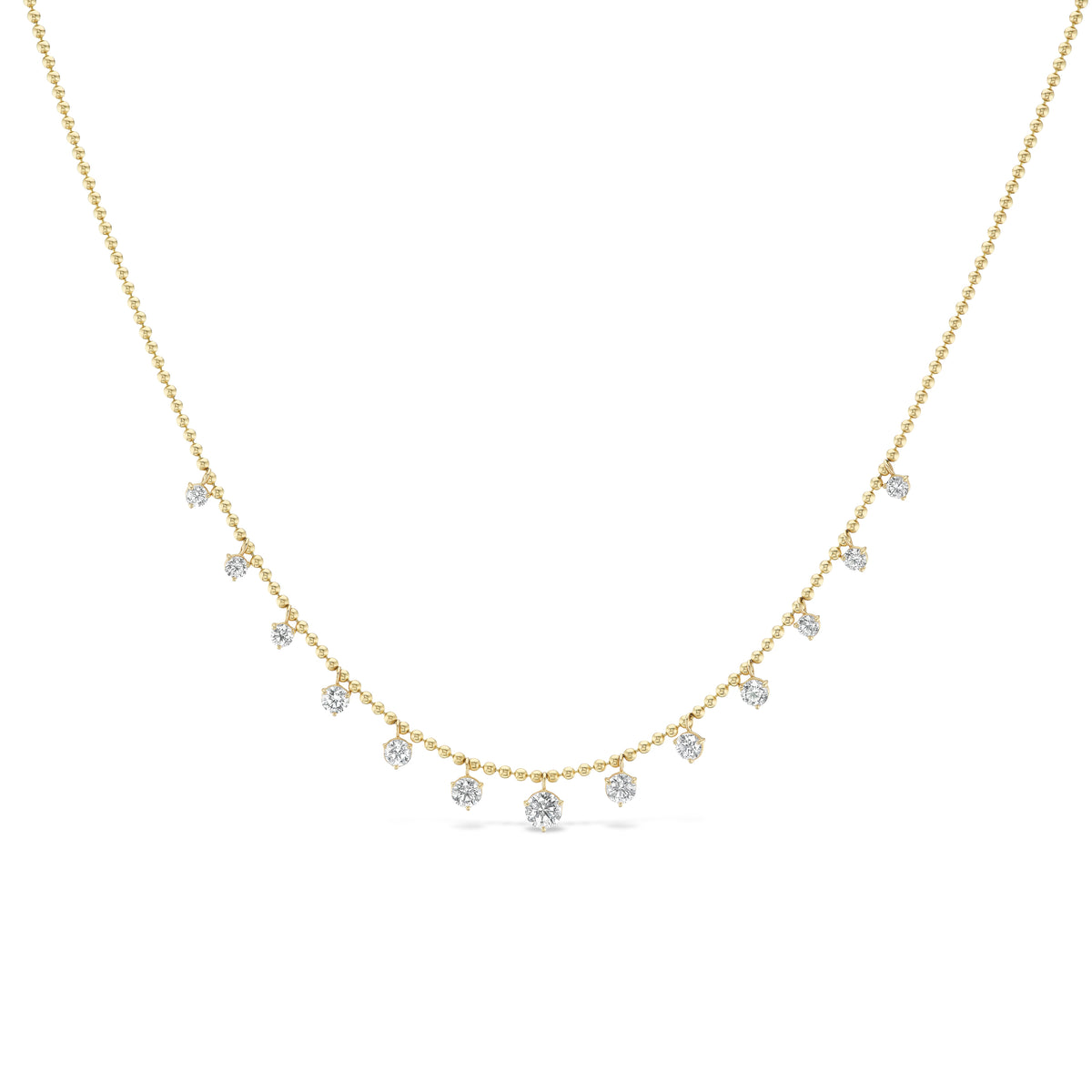 Graduated Diamond Floating Necklace
