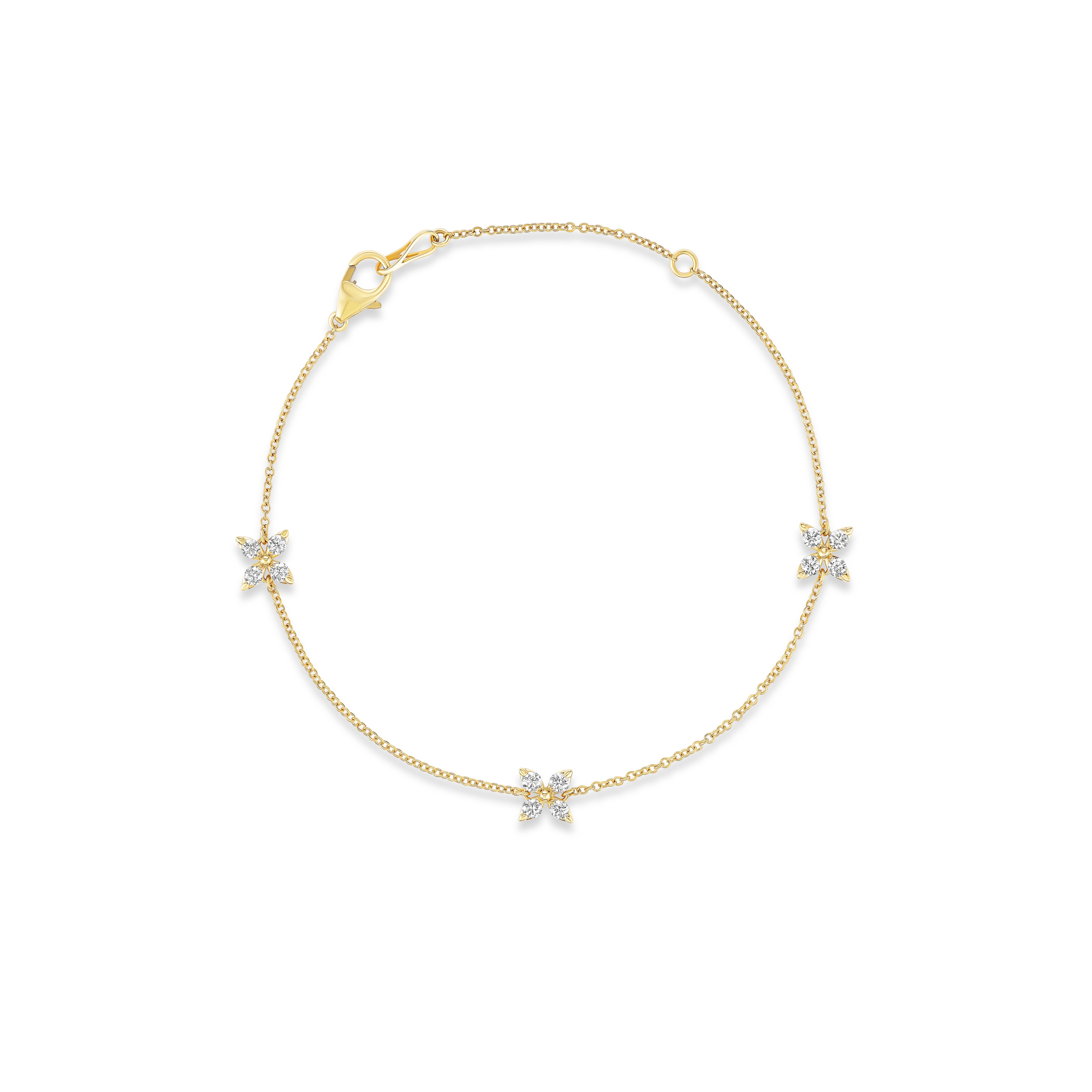 14k yellow gold diamond marquise mariposa butterfly dainty bracelet Tiny Gods 