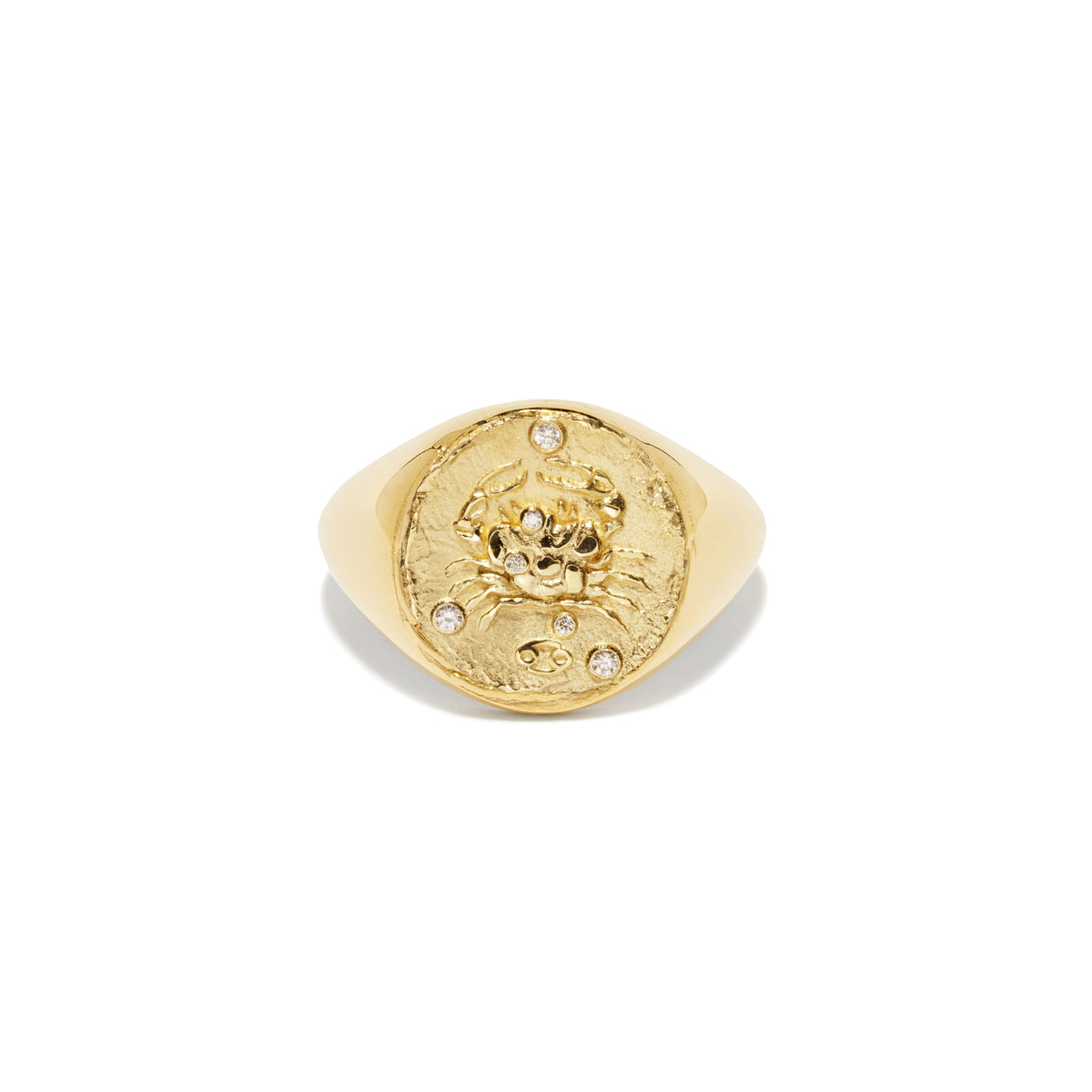 Cancer Zodiac Signet Ring