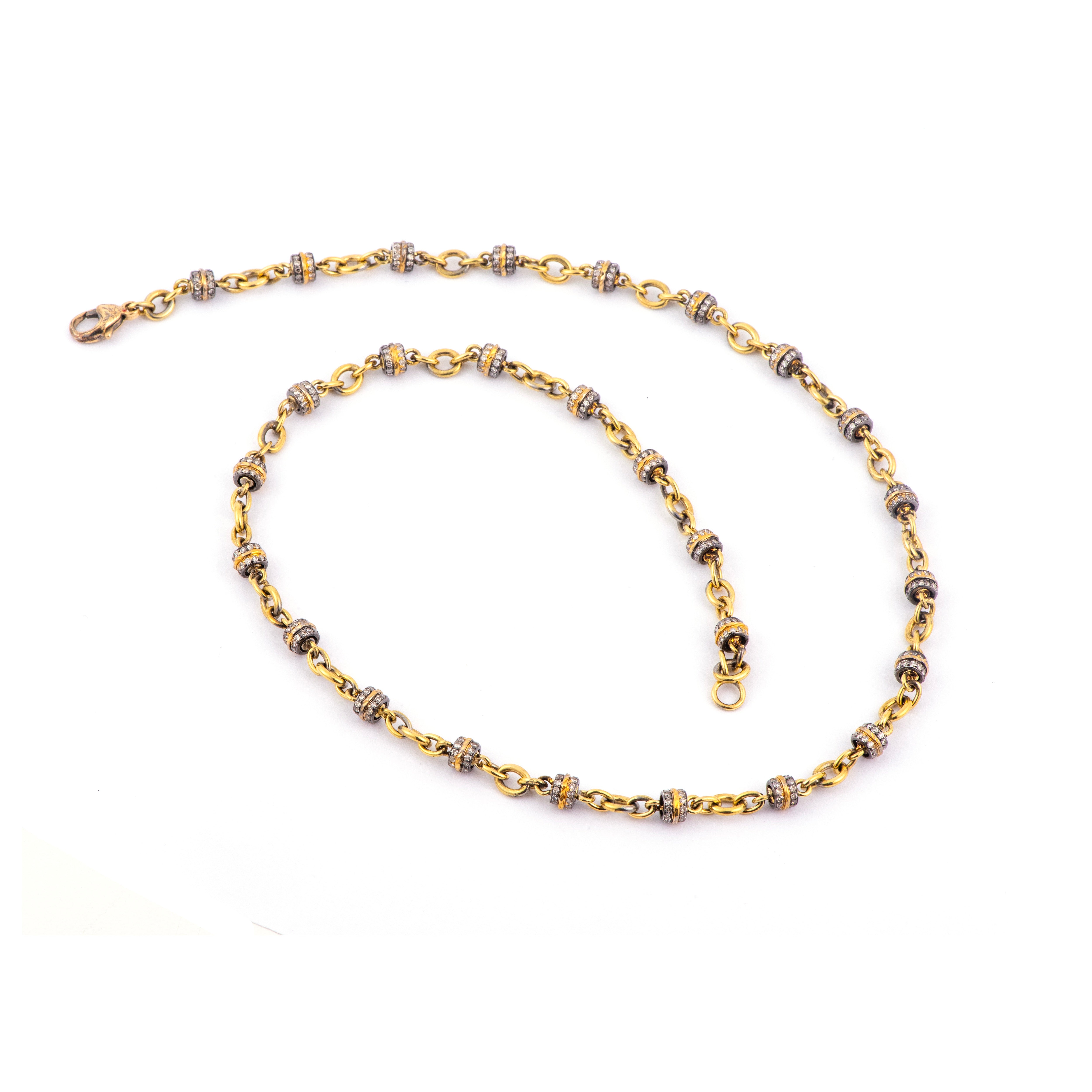 Diamond Double Barrel Beaded Confetti Chain