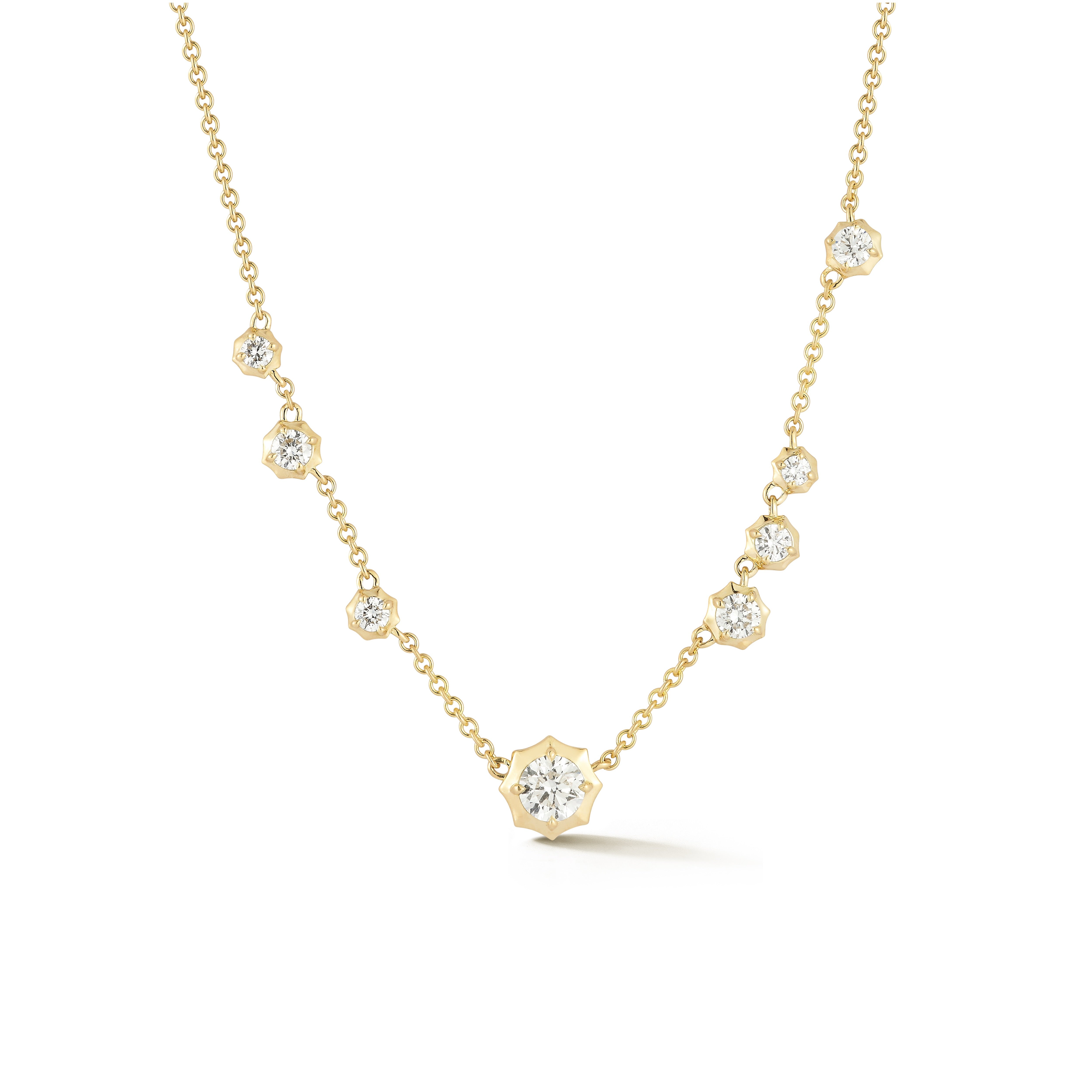 18k yellow gold diamond large constellation necklace by Jade Trau Tiny Gods